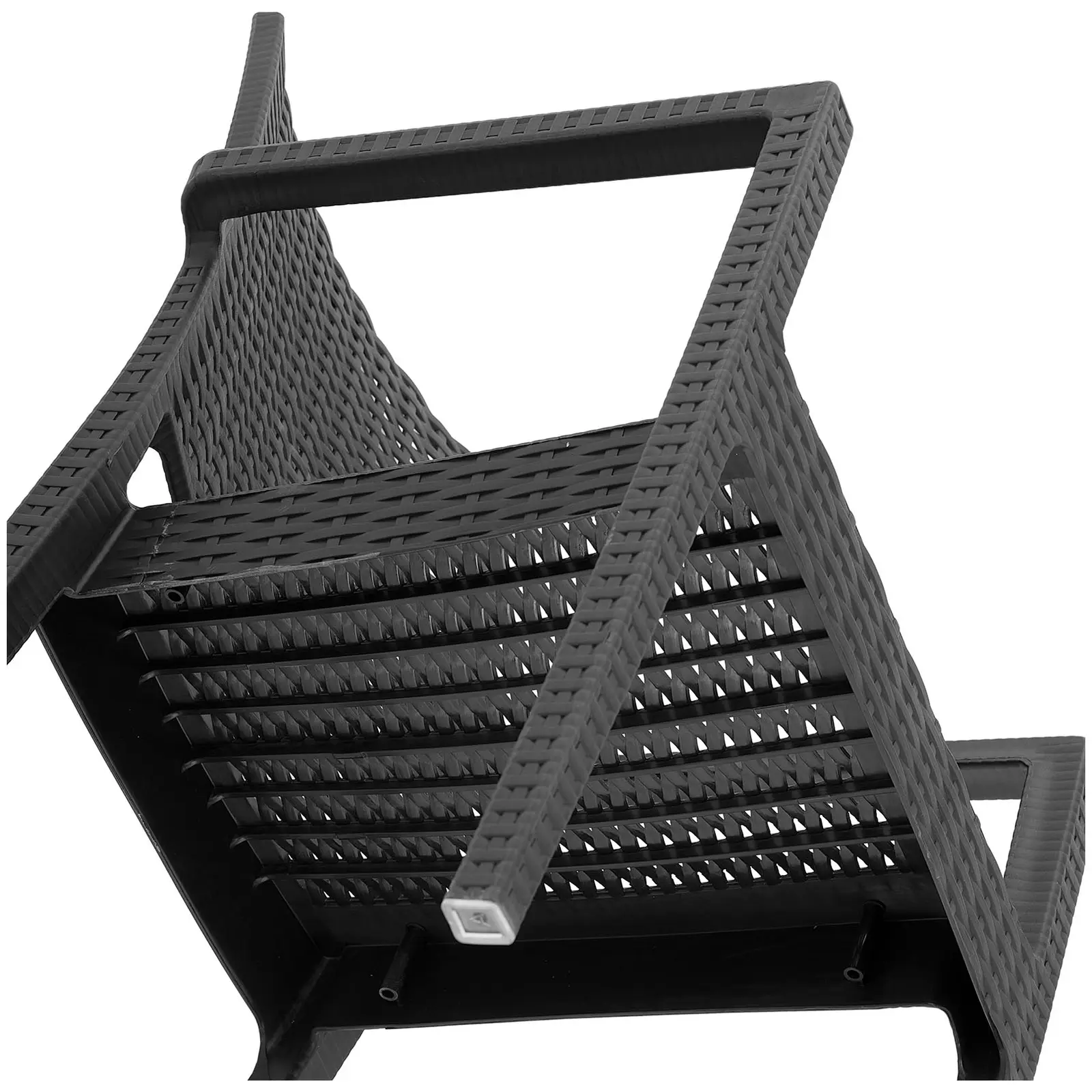 Krzesła - 4 szt. - Royal Catering - do 150 kg - oparcia ażurowe - podłokietniki - czarne