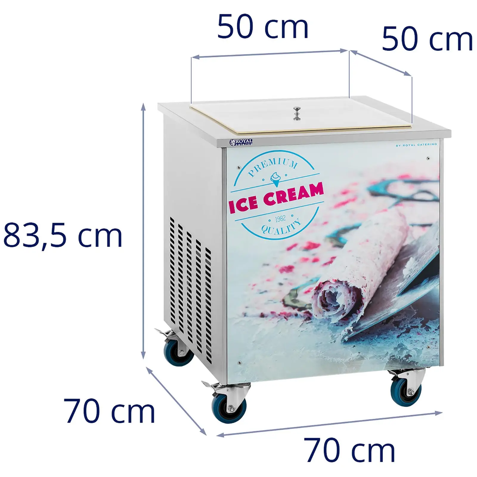 Maszyna do lodów tajskich - 50 x 50 x 2,5 cm - Royal Catering