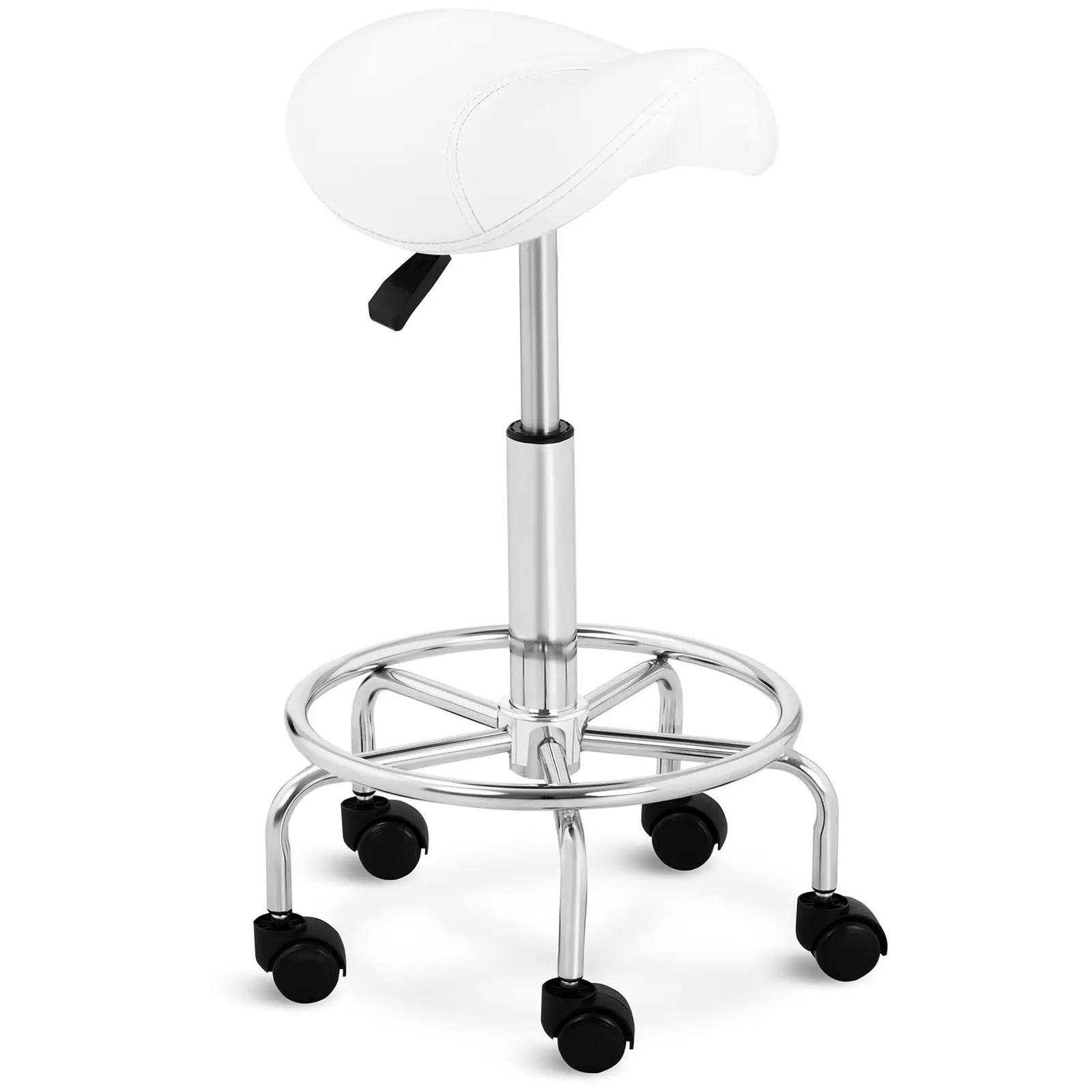 Krzesło siodłowe - 570 - 690 mm - 150 kg - białe