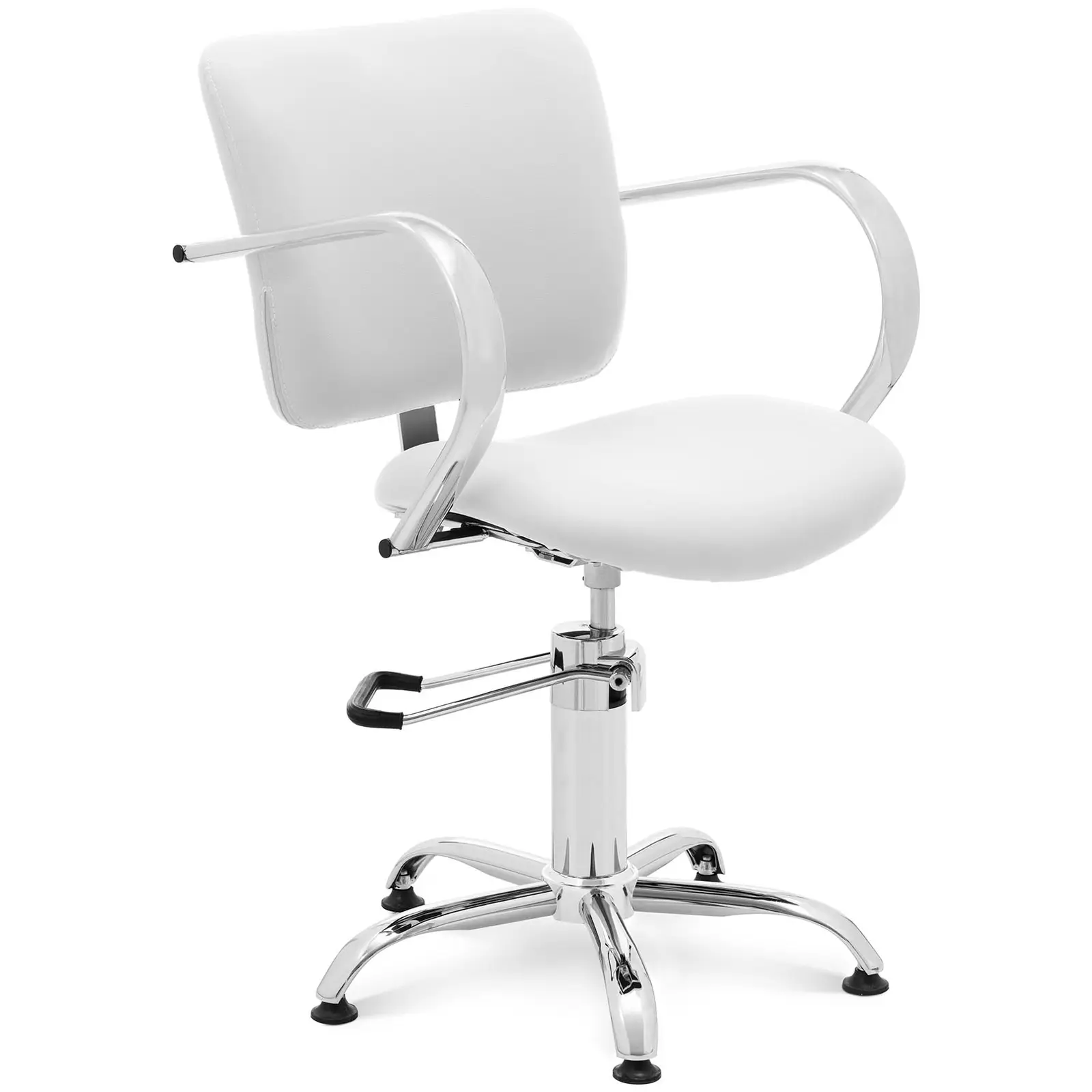 Fotel fryzjerski - 590-720 mm - 150 kg - biały
