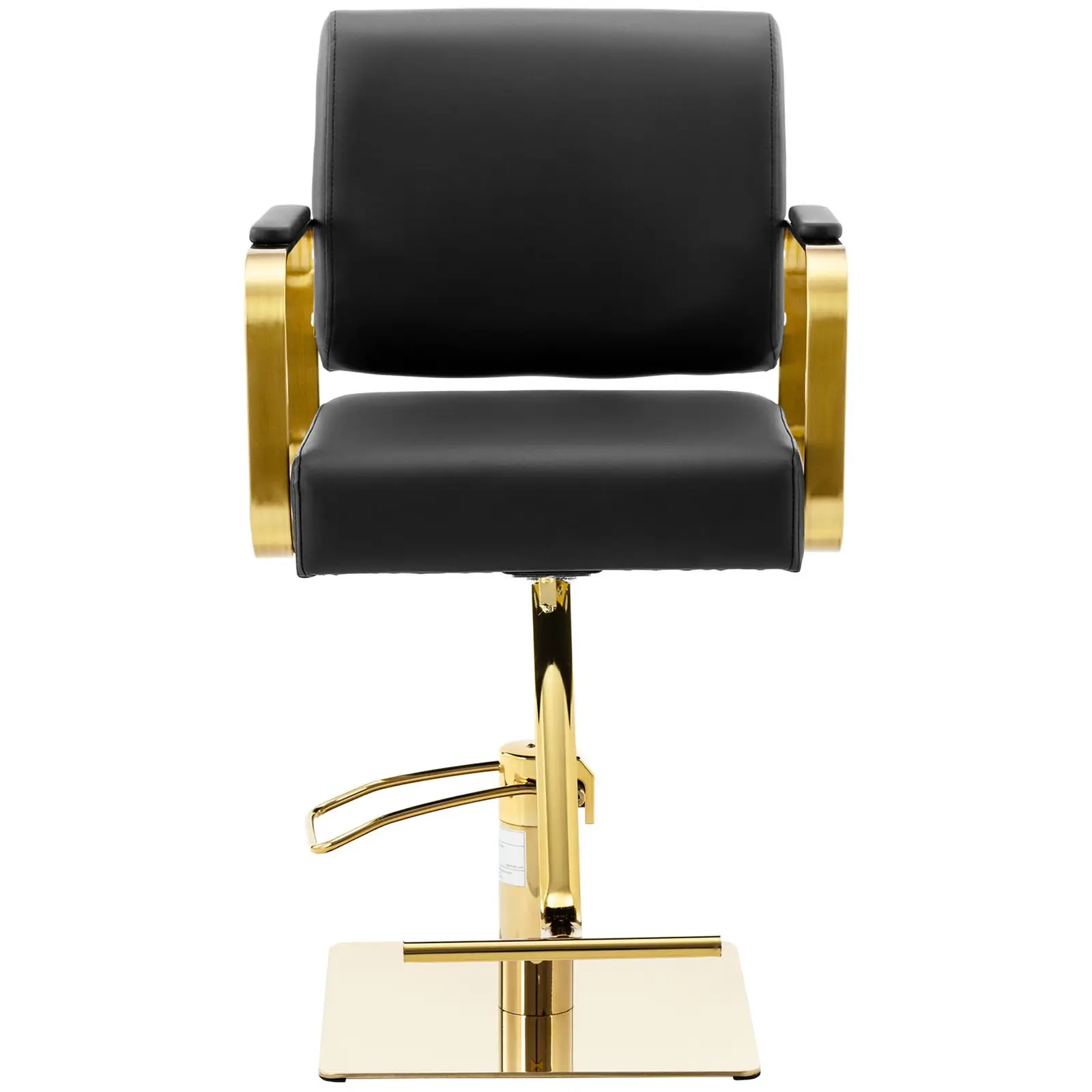 Fotel fryzjerski z podnóżkiem - 900 - 1050 mm - 200 kg - czarny, złoty