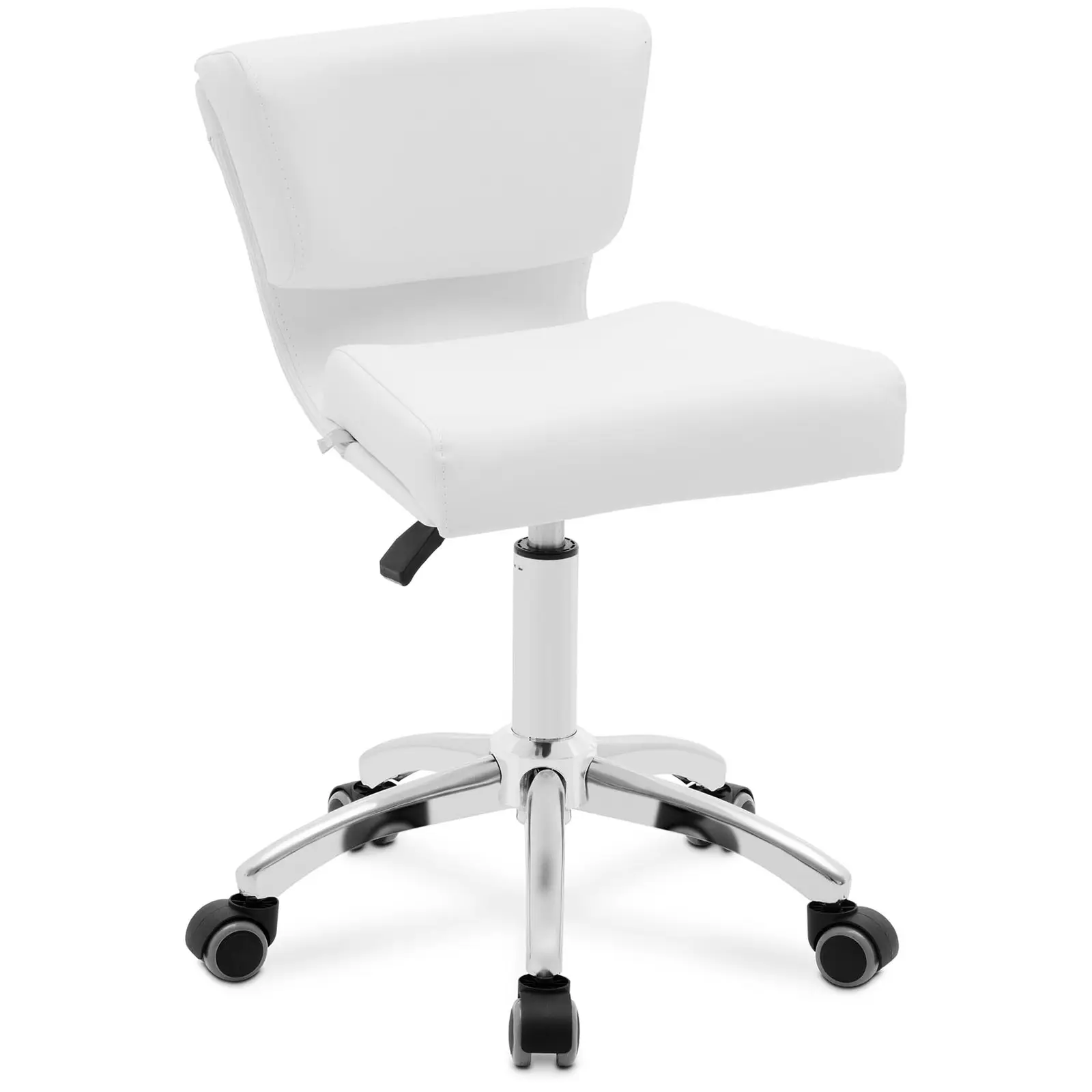 Krzesło kosmetyczne - 47 - 61 cm - 150 kg - białe
