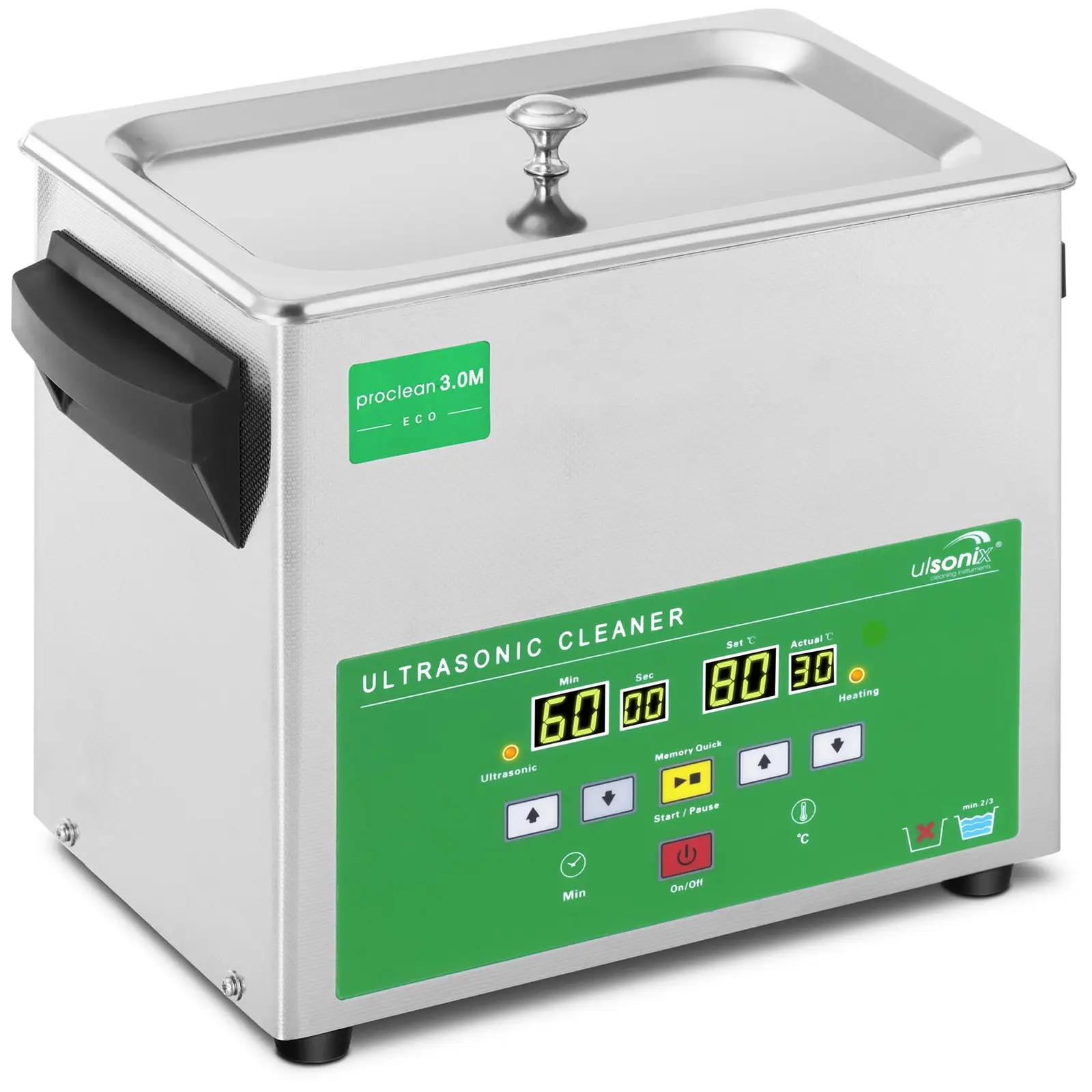 Myjka ultradźwiękowa - 3 litry - 80 W - Memory Quick Eco