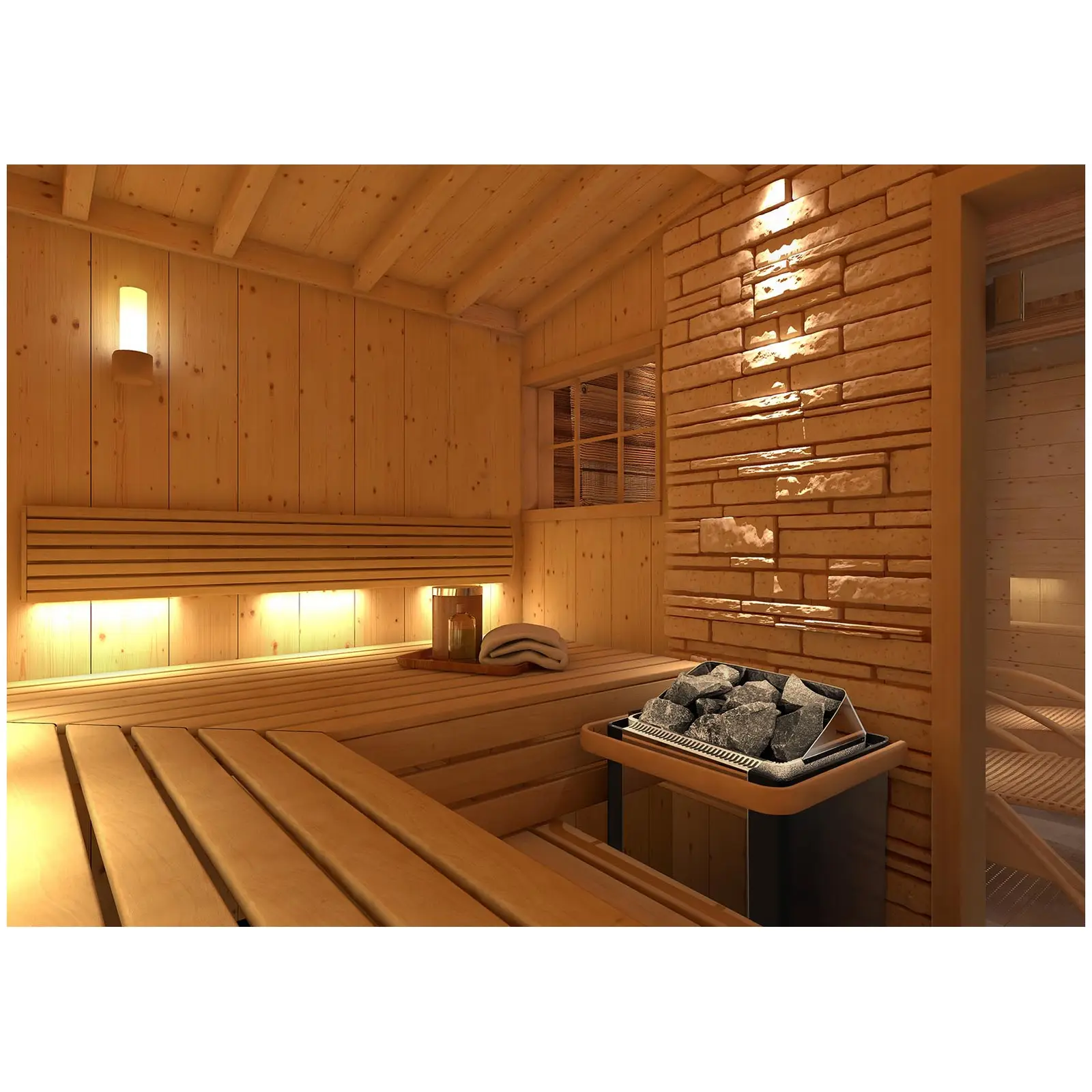 Piec do sauny - elektryczny - 4,5 kW - pokrętła