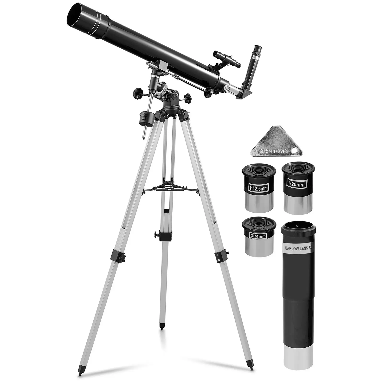 Teleskop refraktor - Ø80 mm - 900 mm - statyw