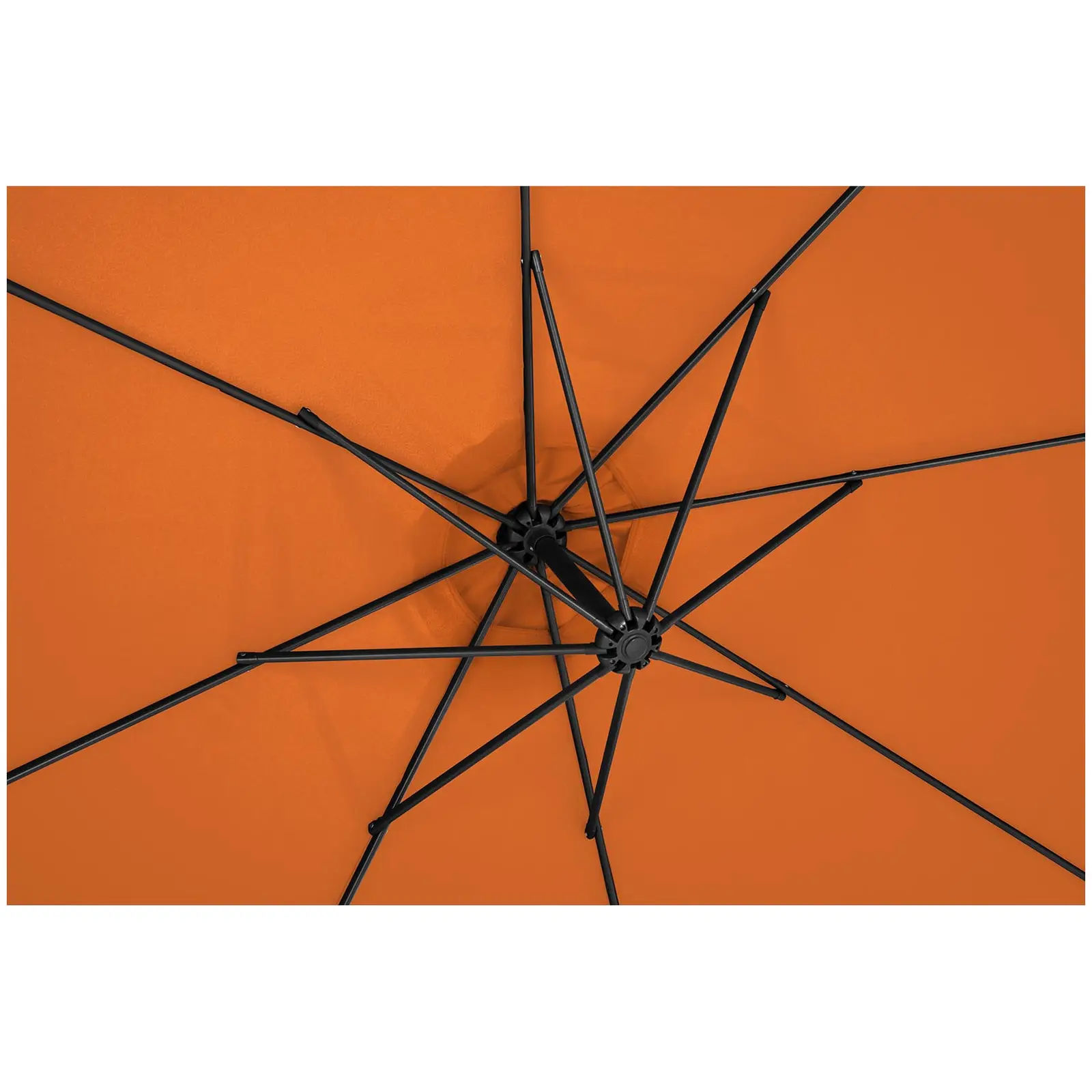 Parasol ogrodowy wiszący - pomarańczowy - okrągły - Ø300 cm - uchylny