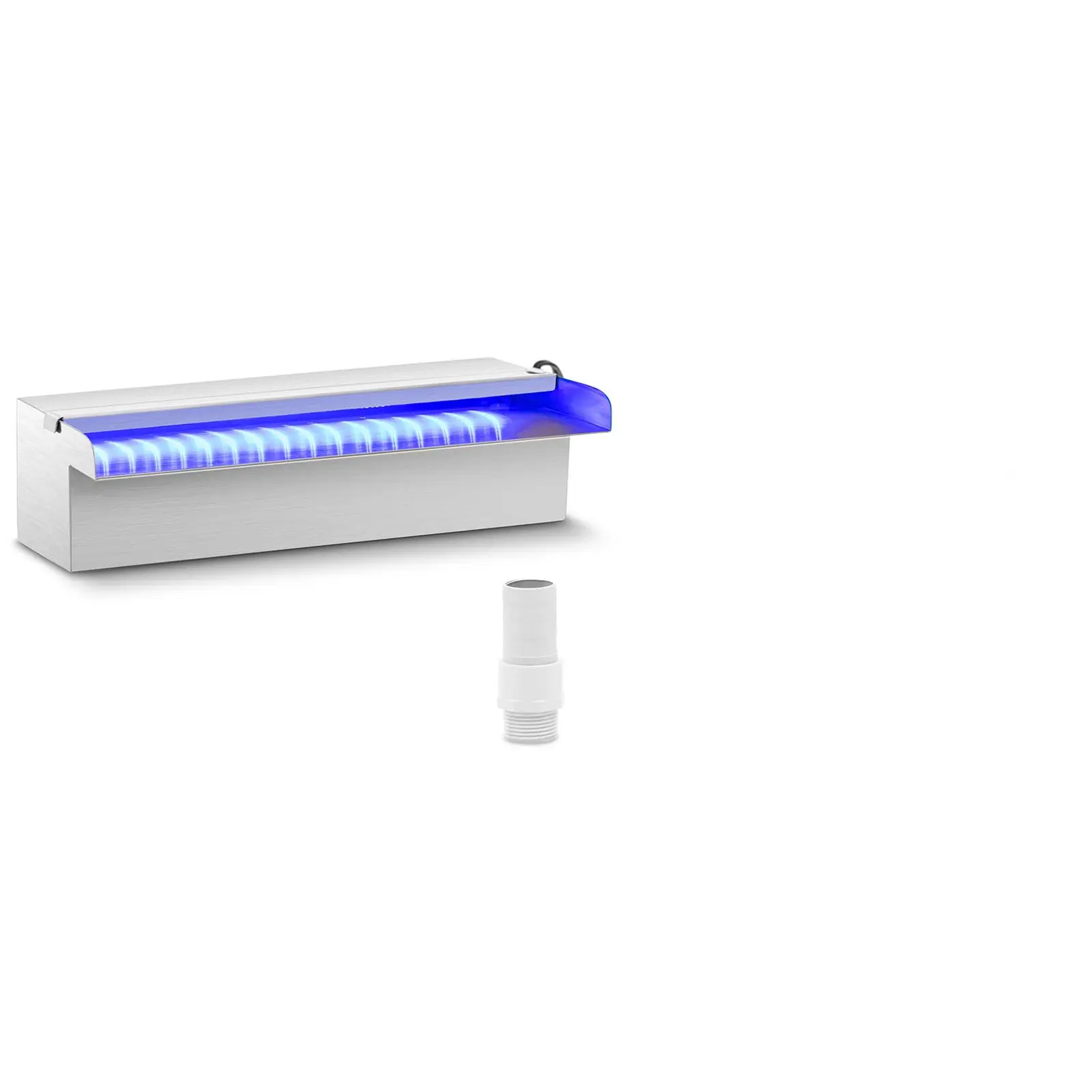 Wylewka wodospadowa - 30 cm - oświetlenie LED - niebieski/biały - otwarta wylewka