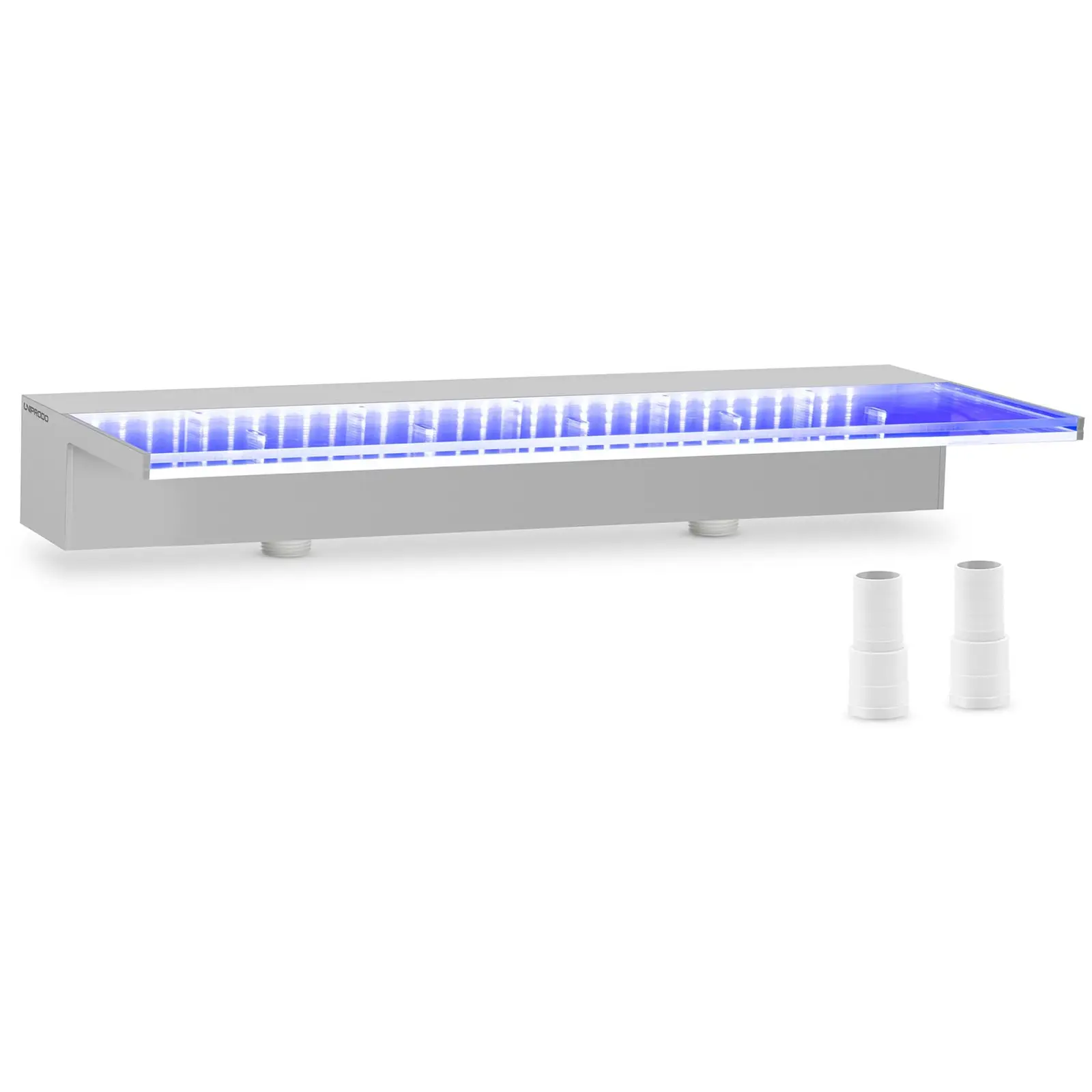 Wylewka wodospadowa - 60 cm - oświetlenie LED - niebieski/biały - do głębokiej wody